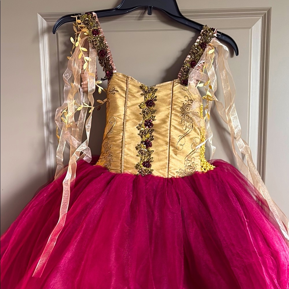 Elegant Gold and Pink Kids Costume